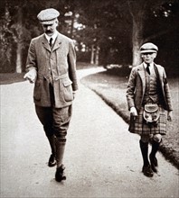 Prince Albert and his tutor in Balmoral Castle