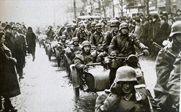 the German army motorized in Prague