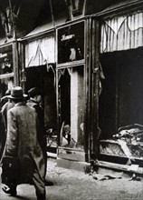 the destruction of Jewish shops in Berlin