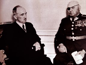 Edvard Beneö and Jan Syrový meeting