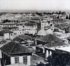 View over the rooftops of Tripoli in Lebanon at the time of French colonial rule. 1933