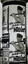 Nazi election propaganda poster during the German election of 1932