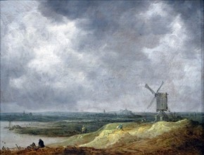 A windmill by a river' by Jan van Goyen