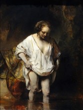 Rembrandt, 'A Woman bathing in a Stream'
