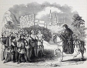 Engraving of John Ball preaching to the People