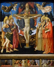 Altarpiece titled 'The Pistoia Santa Trinita' by Francesco Pesellino