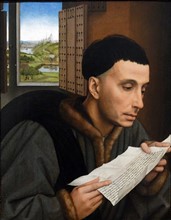 A Man Reading ' by the Workshop of Rogier van der Weyden