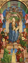 Detail from a 'The Virgin and Child Enthroned' by Cosimo Tura