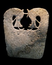9th Century Whalebone plaque taken from a wealthy woman's grave in Norway