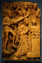 Alabaster showing Saint Thomas Becket's martyrdom