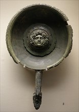 Bronze paterae with a central roundel depicting the head of Medusa