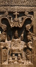 Votive stele of a Chinese Buddhist in limestone from the Northern Qi Dynasty