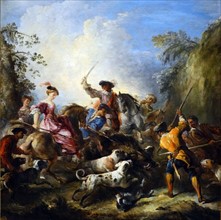 The Boar Hunt' by Joseph Parrocel