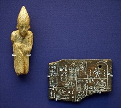 King Den and an Ebony label from the Osiris Temple
