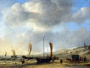 The Shore at Scheveningen' by Willem van de Velde the Younger