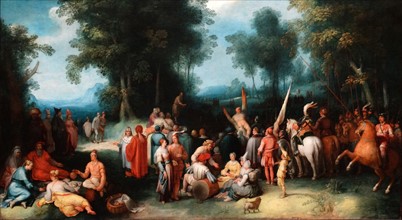 Painting titled 'The Preaching of Saint John the Baptist'