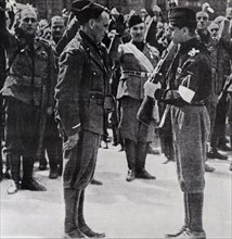 Graduation ceremony for an Italian Fascist  militia soldier 1938