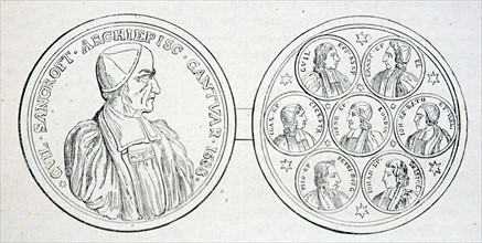 Medal made in honour of the Seven Bishops of the Church of England