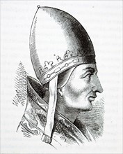 Engraved portrait of Pope Innocent III