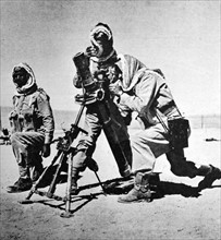 Photograph of a 4-in. Mortar detachment used by the Arab Legion