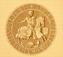 Engraving depicting the seal of Robert Fitzwater