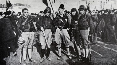 Fascist aviators in Naples