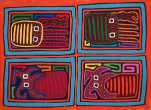 Mola textile by Kuna Indian artist