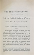 First Convention to Discuss the Civil and Political Rights of Women
