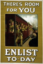 Enlist to-day WWI recruitment poster