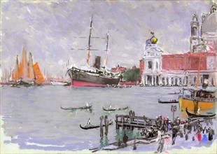 Excursion pier by Joseph Pennell, 1857-1926, artist 1908.