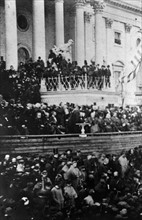 President Abraham Lincoln delivering second inaugural address