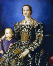 The Portrait of Eleanor of Toledo and Her Son finished ca. 1545
