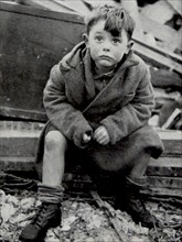 An orphaned child after surviving the Blitz on London.