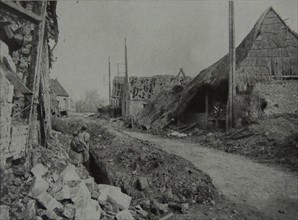 Destruction by departing German army