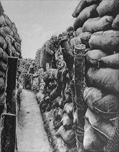 A French army position in trenches.