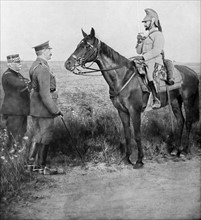 General Joffre and Lord Kitchener meet General Baratier.