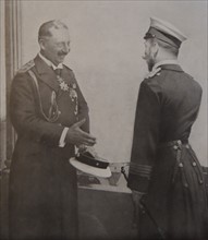 Meeting between Tsar Nicholas II and Kaiser Wilhelm II of Germany.