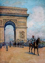 The victorious French army returns at the end of WWI