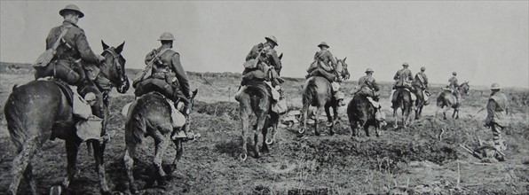 Canadian cavalry soldiers at the frontline.
