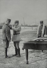 General Neville awards the Croix de guerre to the Duke of Aoste.