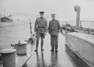 General Pershing with Admiral Gleaves as they embark for Europe.