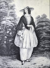 Currier & Ives Illustration. The Bloomer Costume