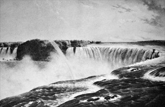 Currier & Ives Illustration. The Falls off Niagara, From the Canada Side.