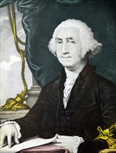 Currier & Ives Illustration. George Washington first president of the united states