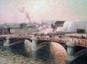 Le Pont Boieldieu a Rouen, Soleil Couchant, 1895 by Camille Pissarro