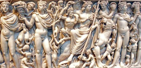 marble sarcophagus with the myth of Selene and endymion
