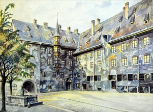 Painting by Adolf Hitler painted in Munich just before WWI, 1914