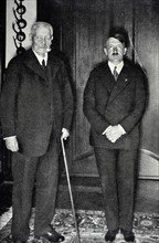 President Paul Von Hindenburg with Chancellor Adolf Hitler