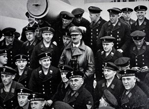 Hitler with navy sailors 1935.