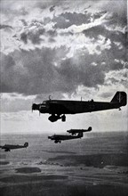 bombers of the German air force on manoeuvres 1936